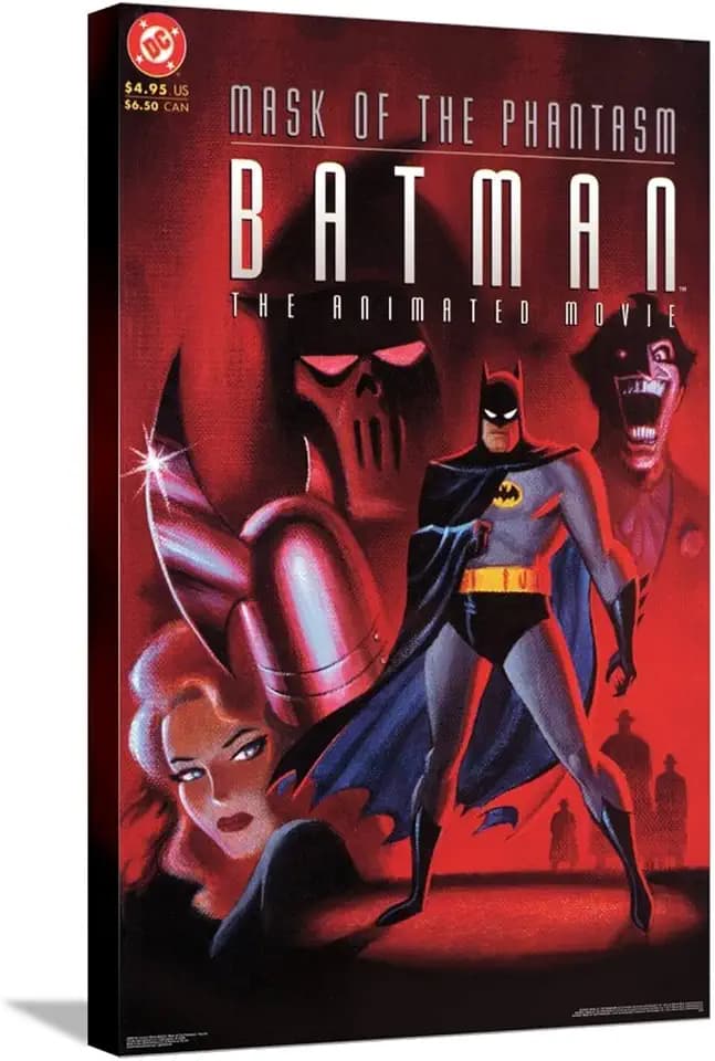 Trends International DC Comics Movie Batman: Mask Of The Phantasm - Key Art Wall Poster, 14.72" x 22.37", Stretched Canvas