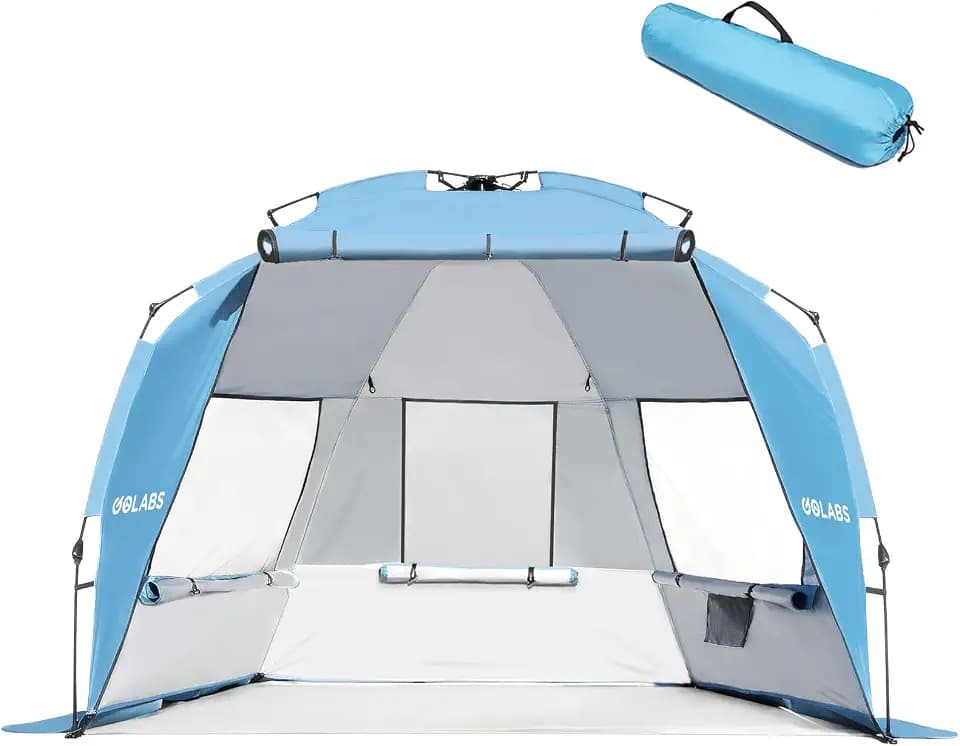 Golabs BT1 Pop up Beach Tent for 3 Person, 1-Min Setup by Pre-Attached Pole