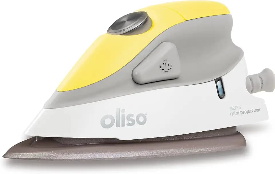 oliso M2Pro Mini Steam Iron for Sewing -1000W Dual Voltage Travel Iron