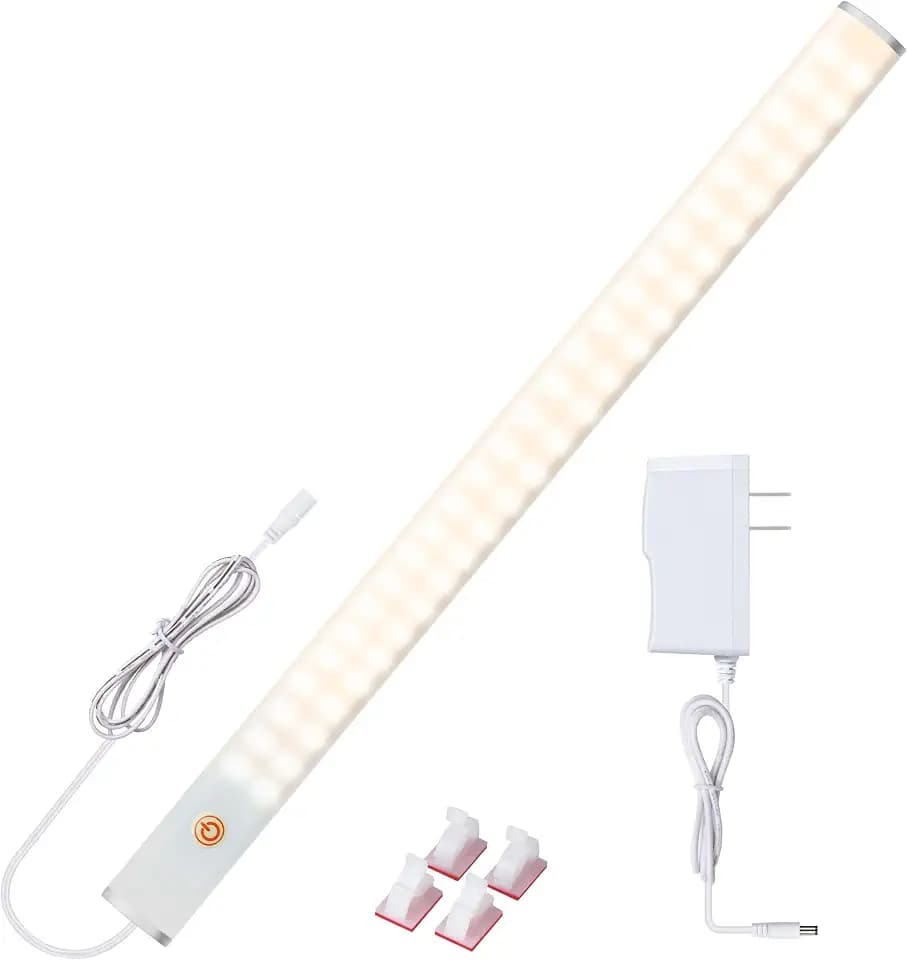 Under Cabinet Lighting Natural White 4000K, Dimmable Under Cabinet Lights with Touch Switch, LED Under Counter Lighting for Desk