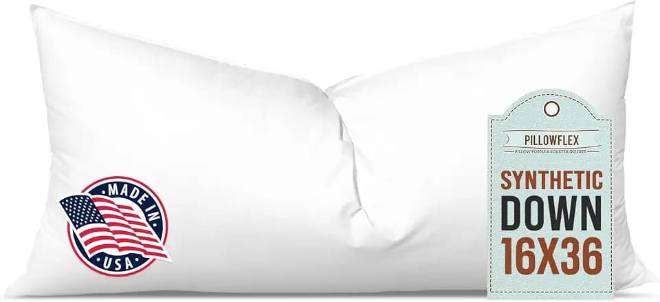 Pillowflex Synthetic Down Pillow Insert 16x36 in - Karate Chop Pillow