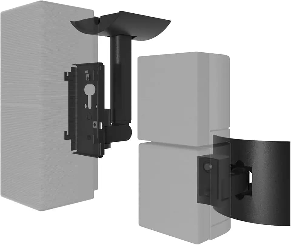 Dinghosen Wandhalterung für Bose Cube Lautsprecher, kompatibel mit Bose Cube, Acoustimass, CineMate & Lifestyle-Systemen, horizontal & vertikal einstellbar, Schwarz