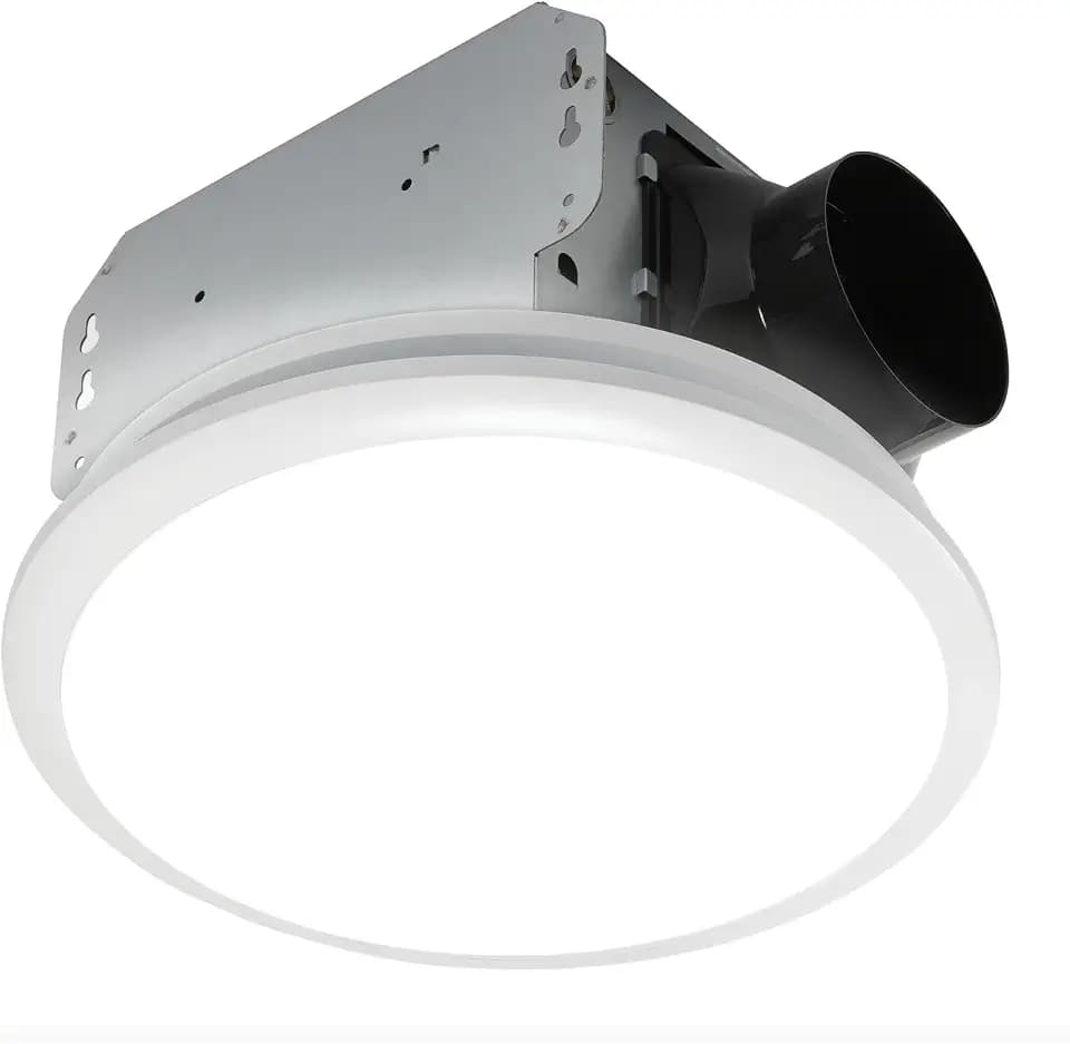Homewerks 50 CFM 0.7 Sones Bathroom Exhaust Fan with LED Light