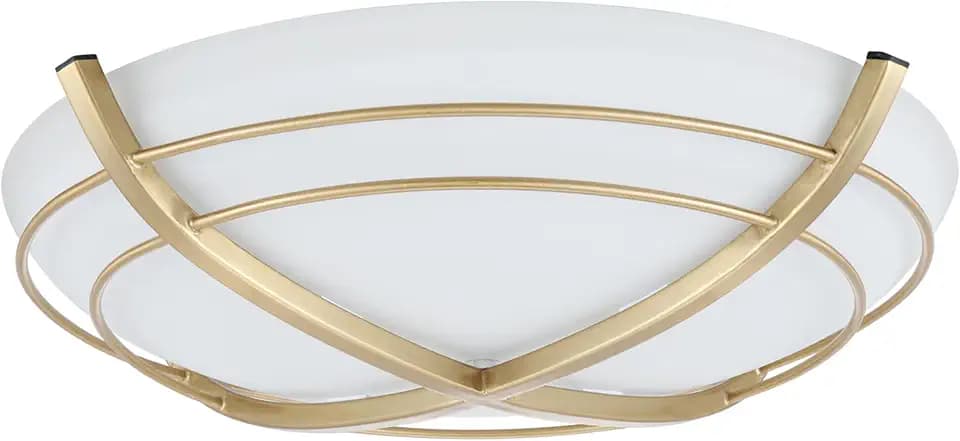 Good Housekeeping Kingsley (81032) 90 CFM 2.5 Sones Decorative Bathroom Ventilation Exhaust Fan with Light in Satin Brass