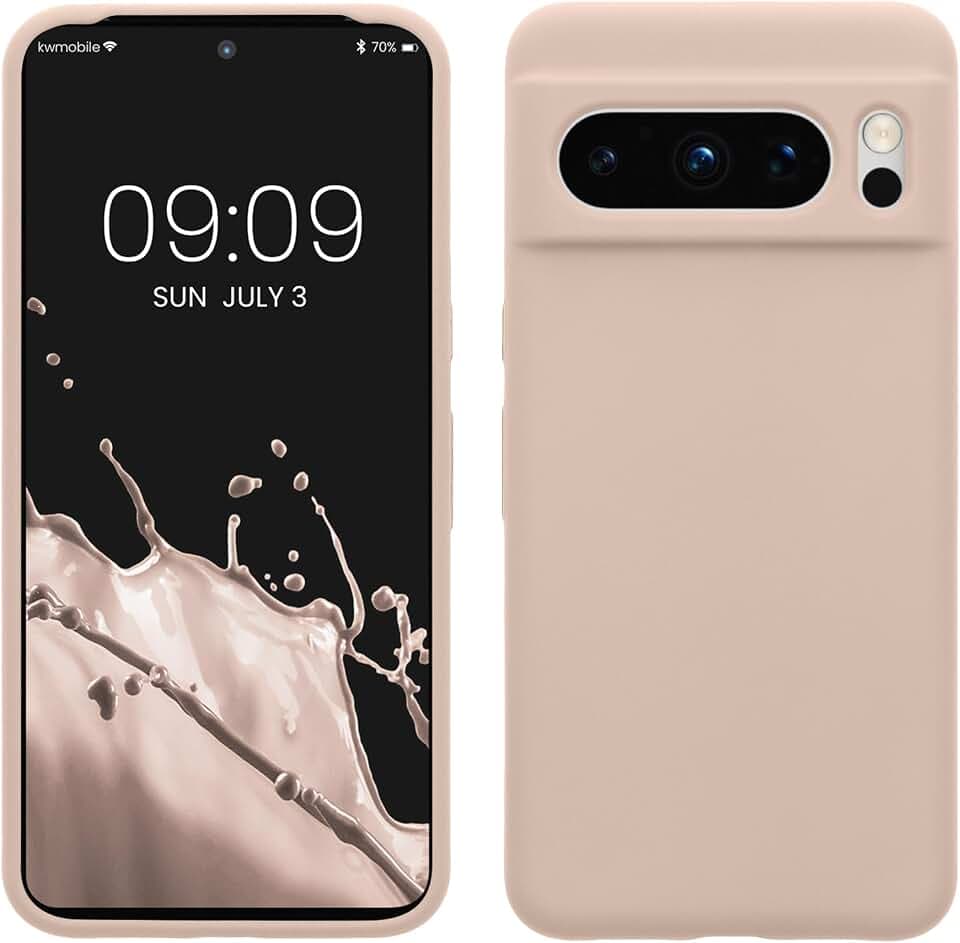 kwmobile Handyhülle für Google Pixel 8 Pro Hülle, für Pixel 8 Pro Case - Hülle Silikon - kabelloses Laden - Coconut Swirl