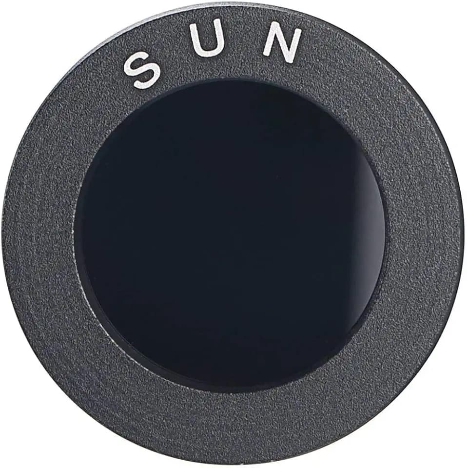 POFET Astronomisches Teleskop-Zubehör, 2,5 cm, schwarze Sonnenfilter, Vollaluminium-Standardgewinde für Astro-Optik-Okular