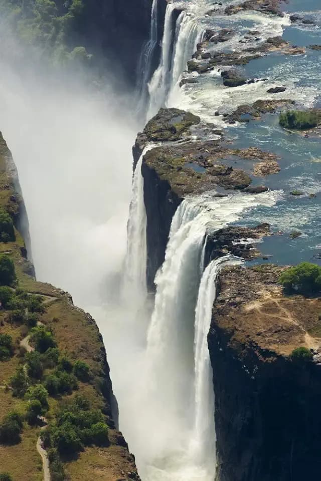 Posterazzi PDDAF52KSU0013LARGE Aerial View of Victoria Falls, Zimbabwe Photo Print, 24 x 36, Multi