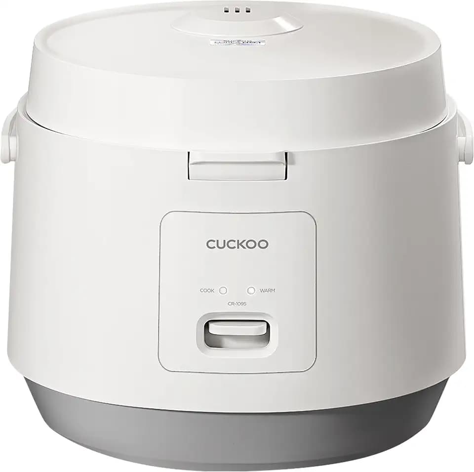 CUCKOO Rice Cooker and Warmer, 20-Cup Cooked, White, CR-1095