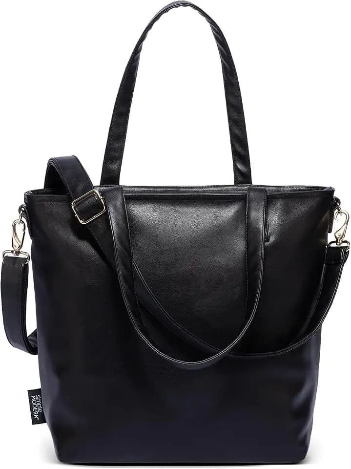 Simple Modern Vegan Leather Tote Bag for Women