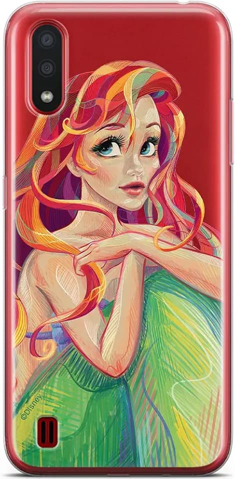 ERT Group Handyhülle für Samsung A01 Original und offiziell Lizenziertes Disney Muster Ariel 004 optimal an die Form des Handy angepasst, teilweise transparent