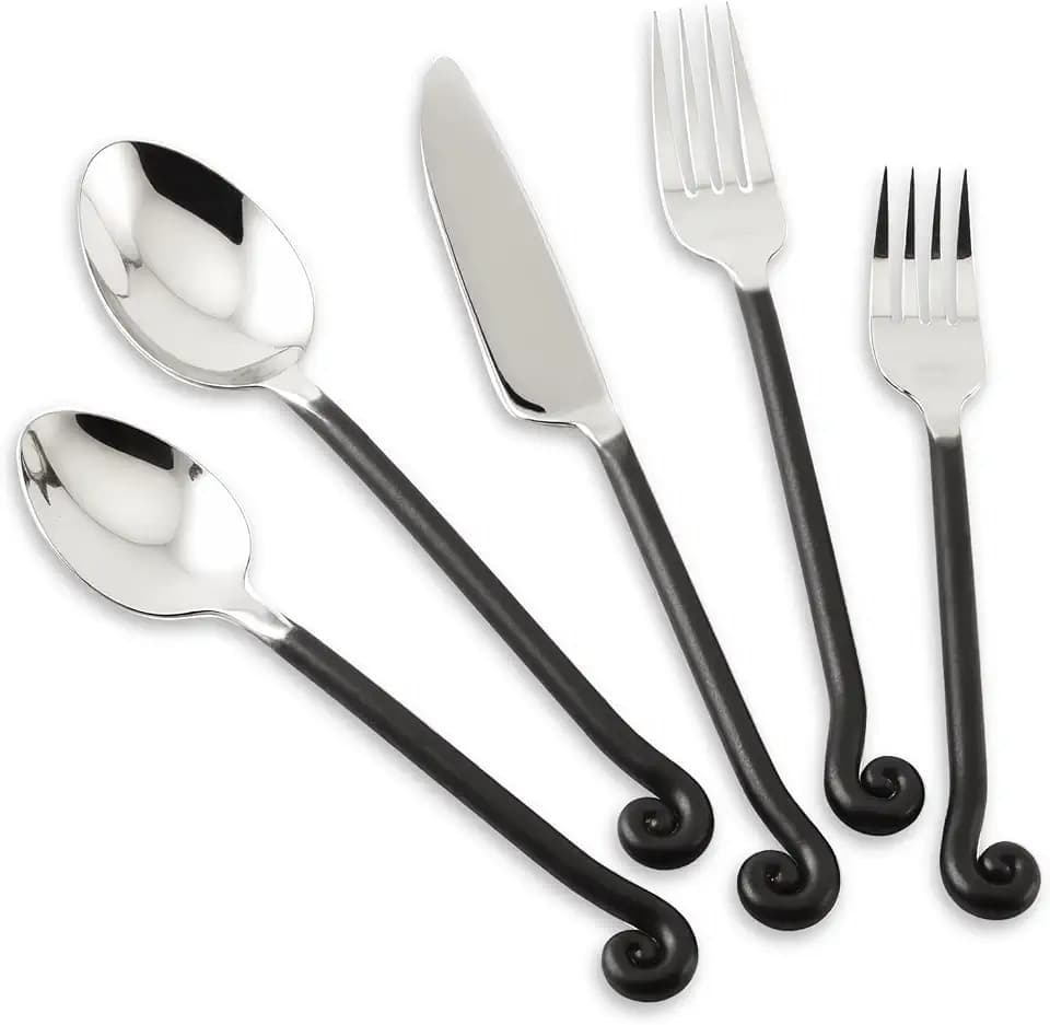 Silverware Set Musical Note Handle 60-Piece 18/10 Stainless Steel for 12