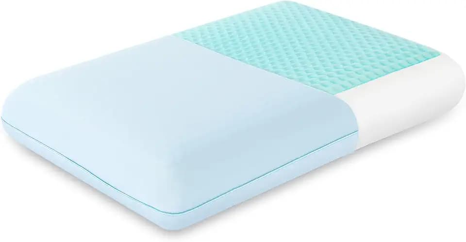 EGOHOME Cooling Gel Memory Foam Pillow, Reversible Design, Neck Support