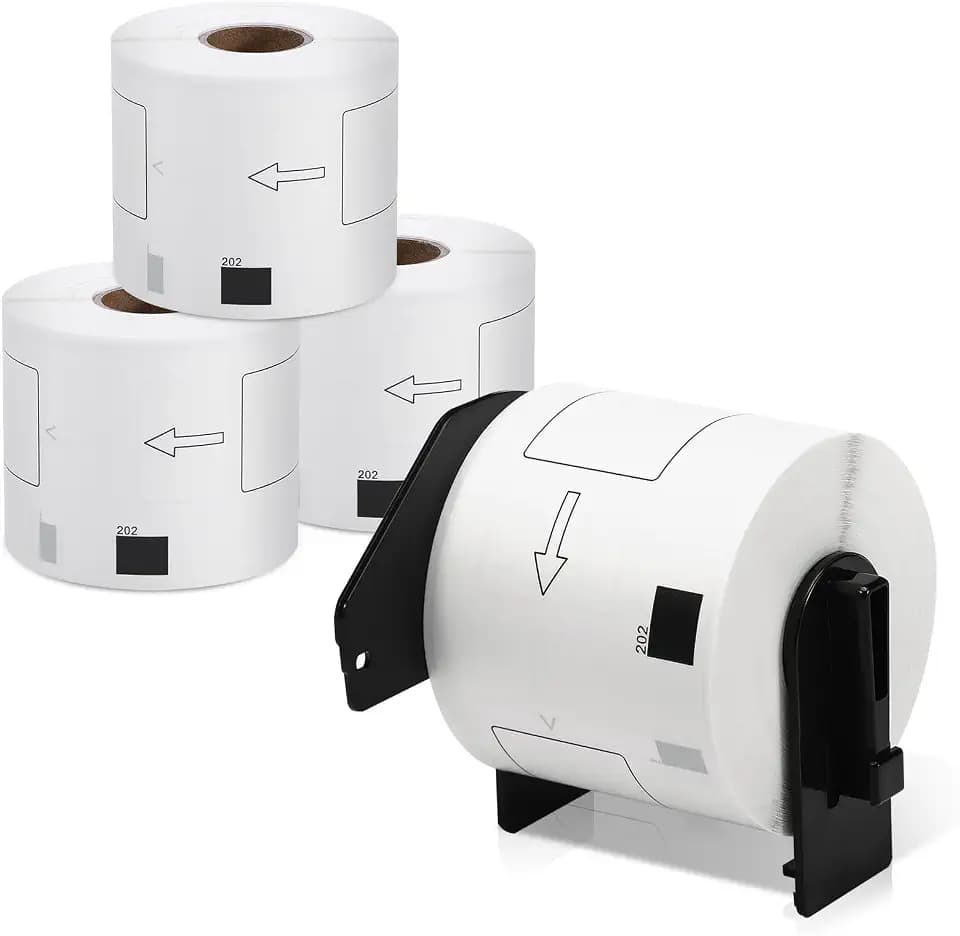 Compatible with Brother DK-1202 Shipping Label Roll 2.4” x 3.9” 300/roll