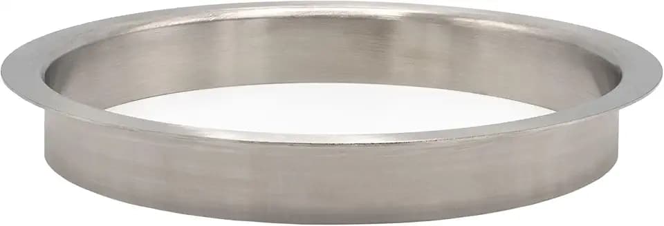 Outwater 8" (Nominal) Diameter x 1" Height 304 Polished Stainless Steel Trash Grommets for Countertop Inserted Trash Chutes