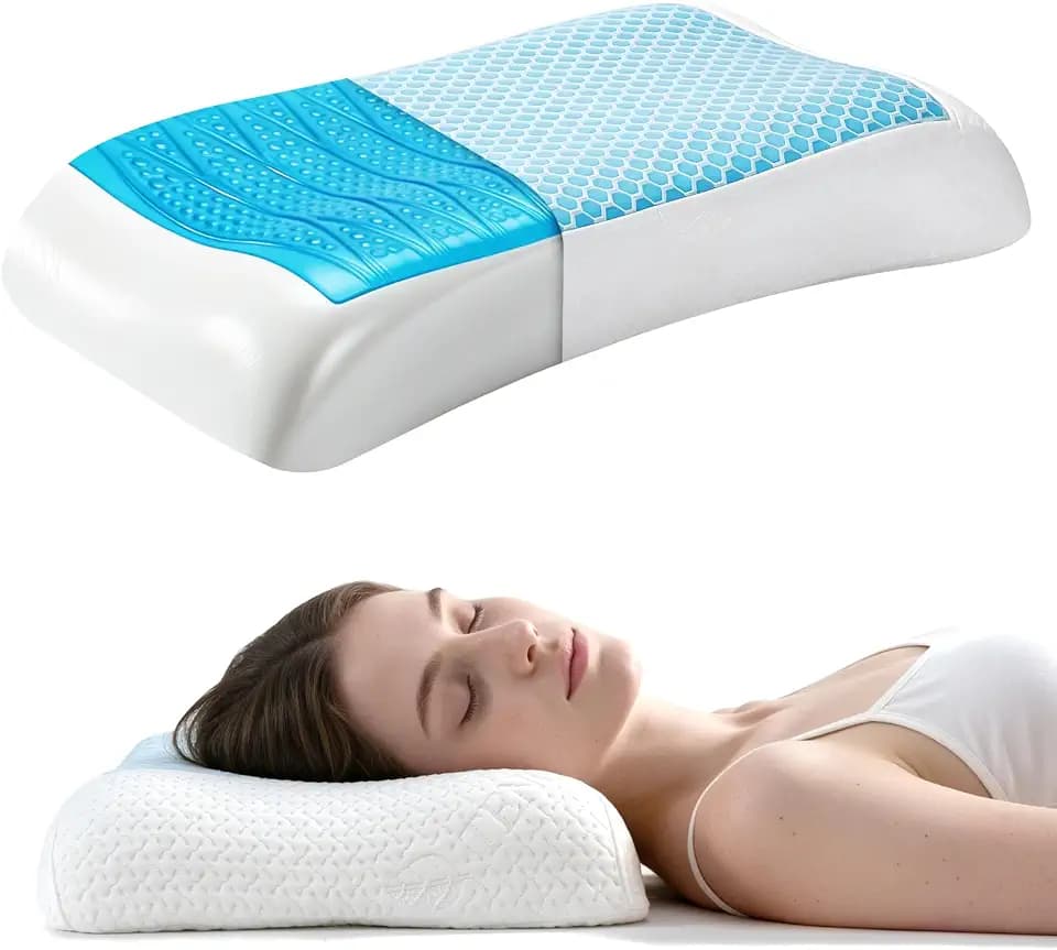 Cooling Gel Memory Foam Pillows, Bed Pillows for Hot Sleepers(1 Pack)