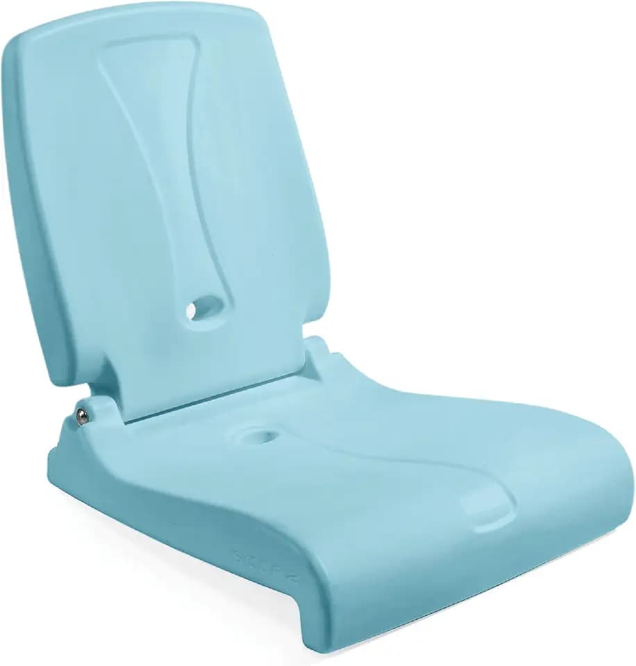 Step2 Folding Adult Flip Seat, Portable Outdoor Chair and Ground Seat with Backrest, Capri Blue
