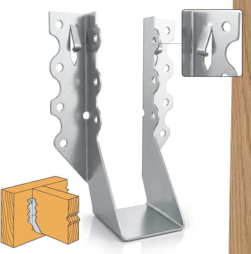 25 Pack 2x6 Joist Hangers, 18 Gauge Galvanized Face Mount