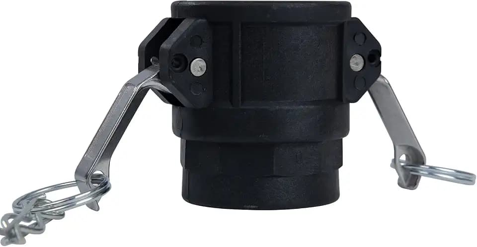 2pcs Polypropylene Camlock Fittings (1-1/2"Type D) Standard Camlock Fitting, Female Coupler x Female Thread Cam lock Fittings With Camlock Gasket Inside (1-1/2")