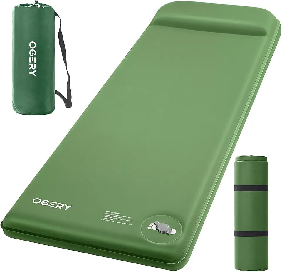 OGERY Self-Inflating Sleeping Pad, 3" Memory Foam Camping Mattress