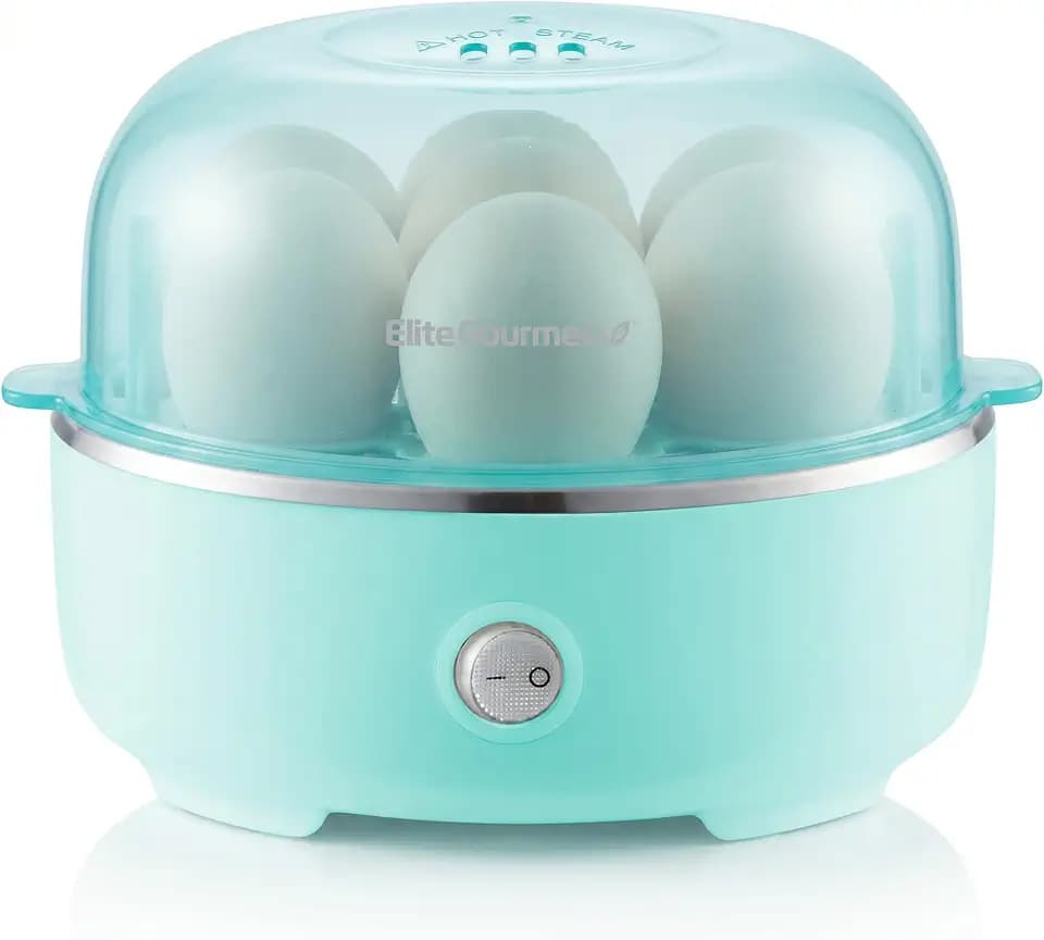 Elite Gourmet 7-Egg Electric Egg Cooker, BPA-Free, Auto Shut-Off