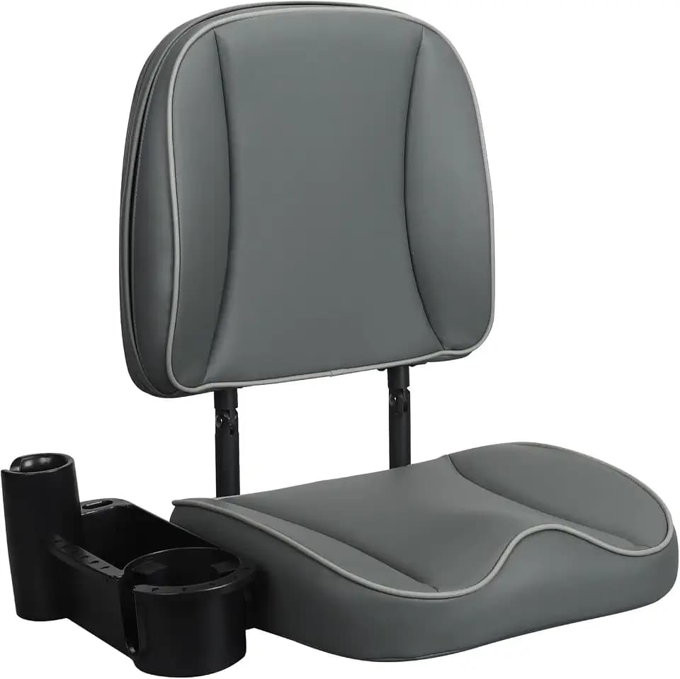 ERGOSEAT Padded Low Back Folding Fishing Boat Seat for Jon Bass Canoe
