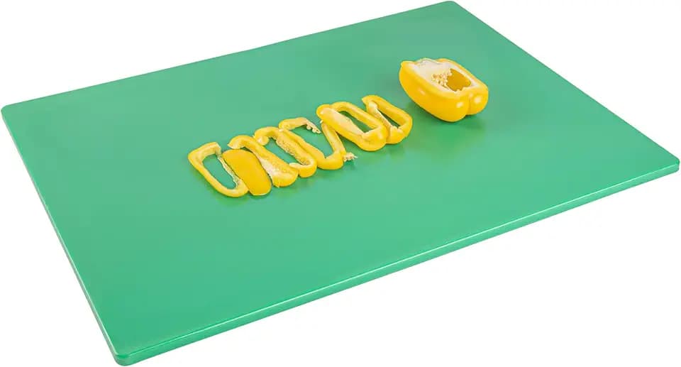 Restaurantware-24 x 18 Inch Cutting Board, 1 Color Coded Chopping Board - No Scratch, Dishwashable, Green Plastic Cutting Mat, No Odor, Durable, No Slip, Reversible, For Fruits And Vegetables