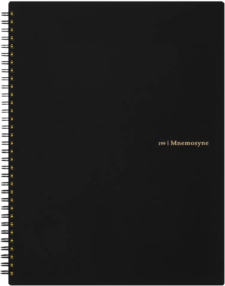 Maruman Mnemosyne Spiral Notebook, A4, 8.27"x11.69", 7mm College Ruled