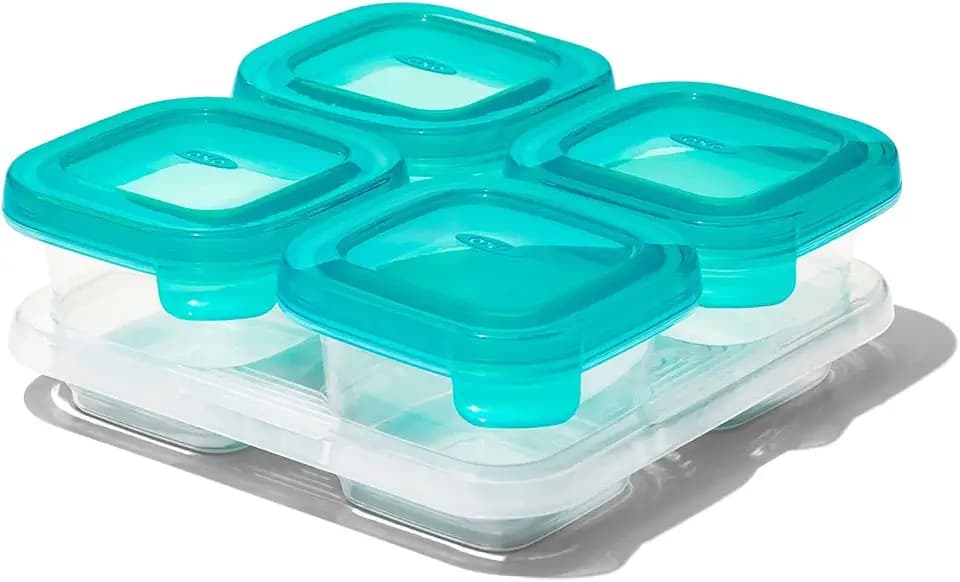 OXO Tot Silicone Baby Food Storage Container, Set of Four, 4oz Containers