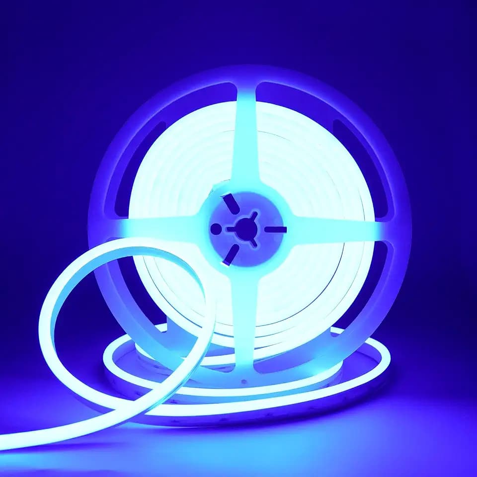 DUOFU365 Blue Neon LED Strip Light, 12V 600 SMD2835 LED Neon Rope Lights