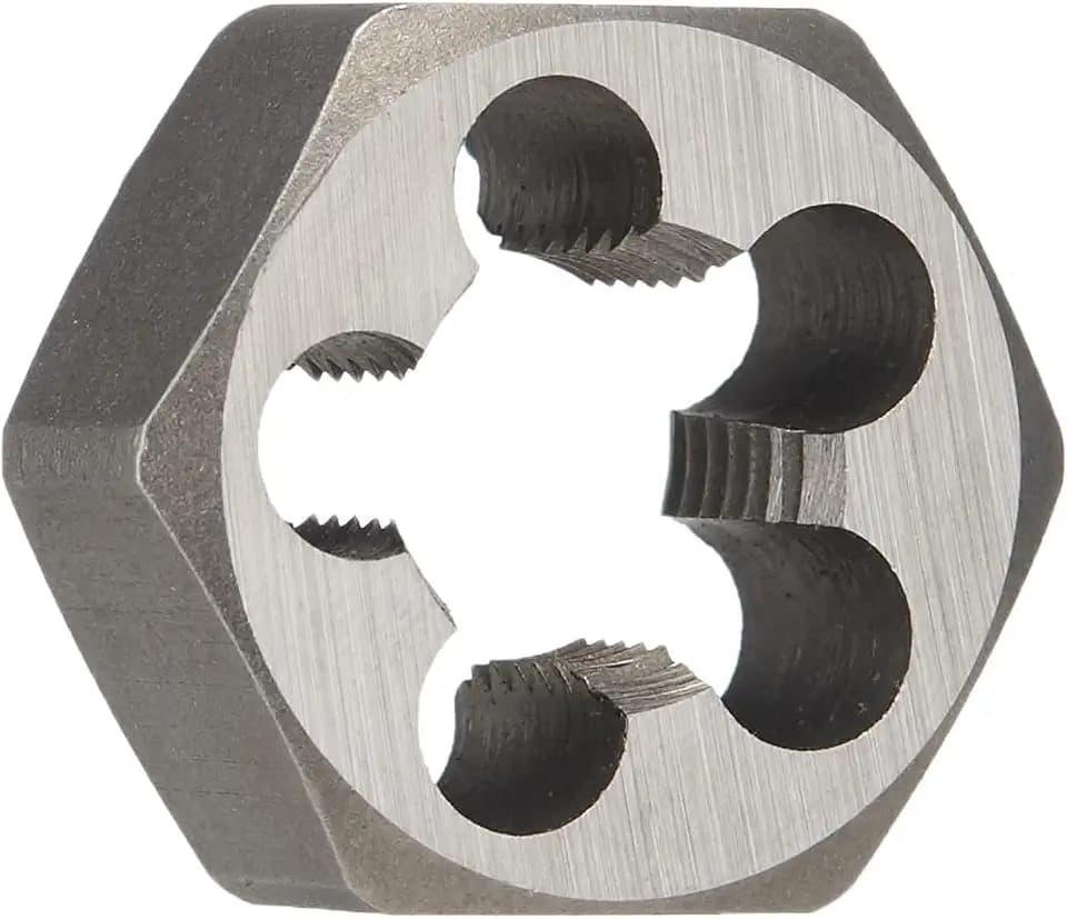 Drill America 3/8"-32 Carbon Steel Hex Rethreading Die, DWT Series