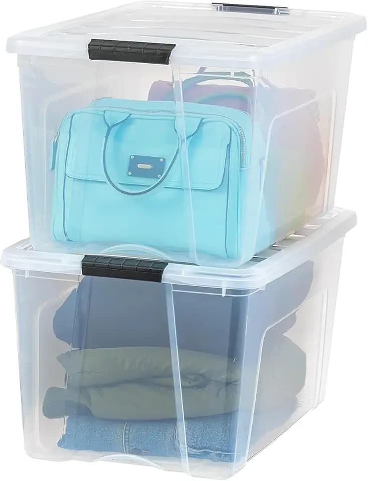 IRIS USA 2-Pack 72 Quart Storage Bins with Lids