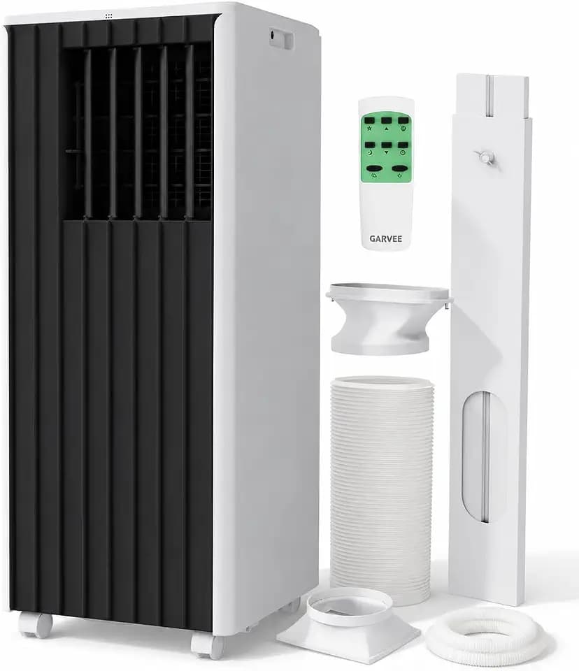8,000 BTU Portable Air Conditioners, 4-in-1 Modes with Efficient Cooling, Dehumidifier & Fan, Quiet, 24H Timer, Remote, Window Kit, Perfect for Rooms Up to 300 Sq.ft, for Bedroom