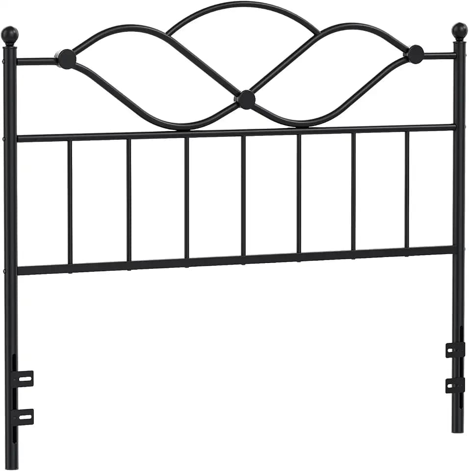 Queen Size Headboard Only Vintage Platform Headboard for Bed Frame Black