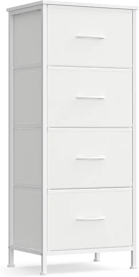 SONGMICS Dresser for Bedroom, Tall Dresser with 4 Fabric Drawers