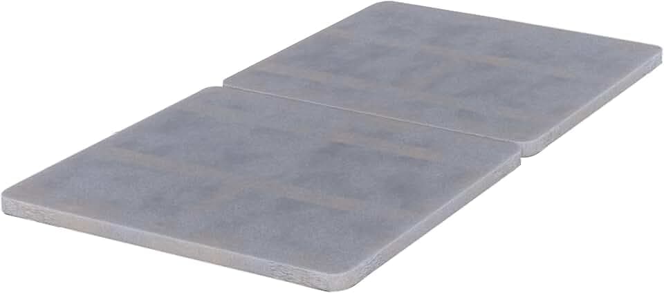 Nutan, 1.5-Inch Split Wood Bunkie Board for Mattress/Bed Fully Assembled, Improved Comfort and Support, Twin, Grey
