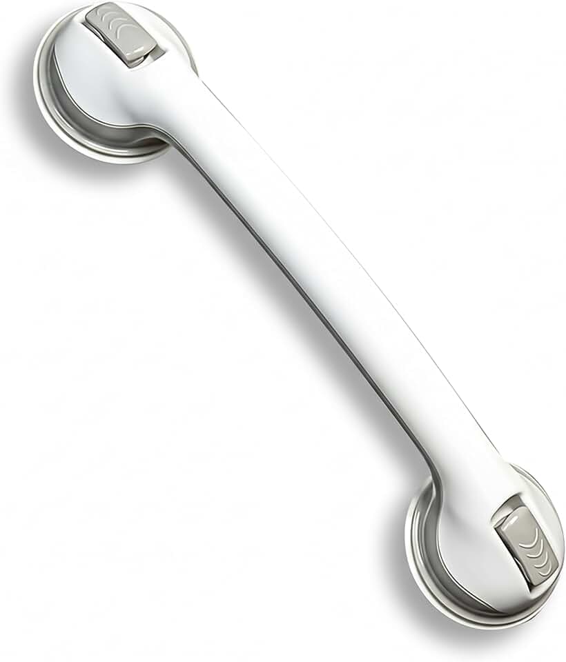 Safe-er-Grip 16-Inch Suction Cup Grab Bar for Bathtub and Shower, White