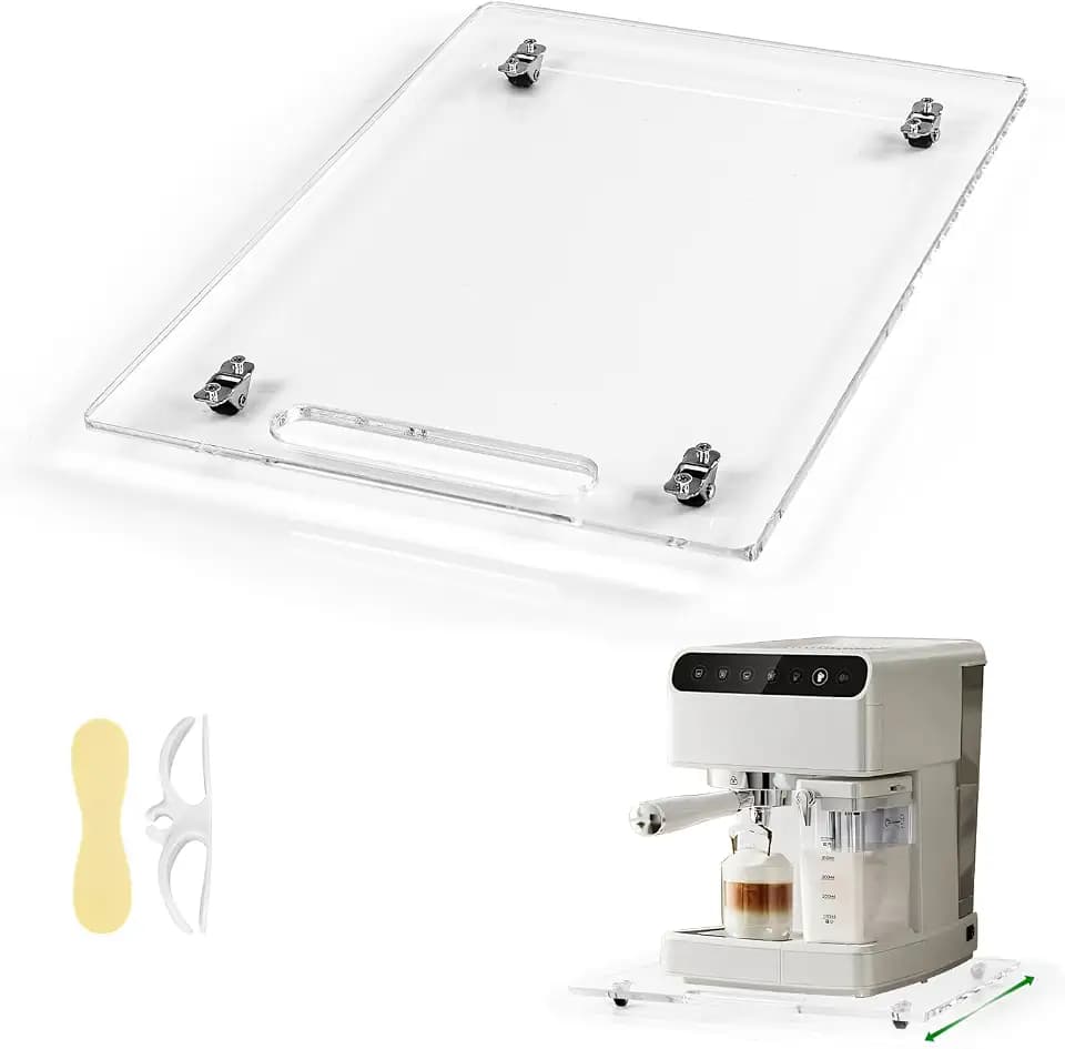 Appliance Slider – Sliding Tray for Coffee Maker, Clear Acrylic 9.8 * 14 In