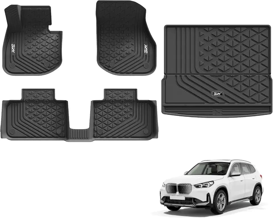 3W für BMW iX1 U11 BEV 2022-2026 Fußmatten & Kofferraumwanne