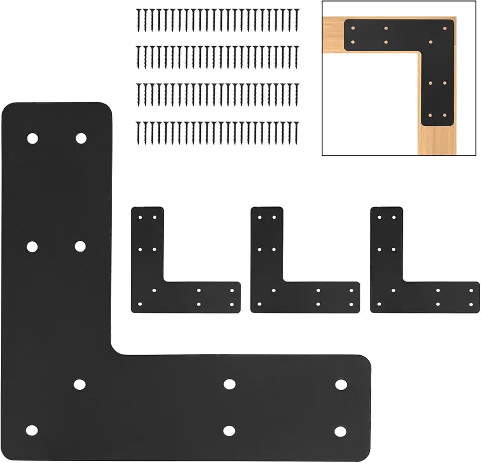 4 Pcs 10"x10" L Post Brackets with Screws, 3MM Thick Corrosion Resistant