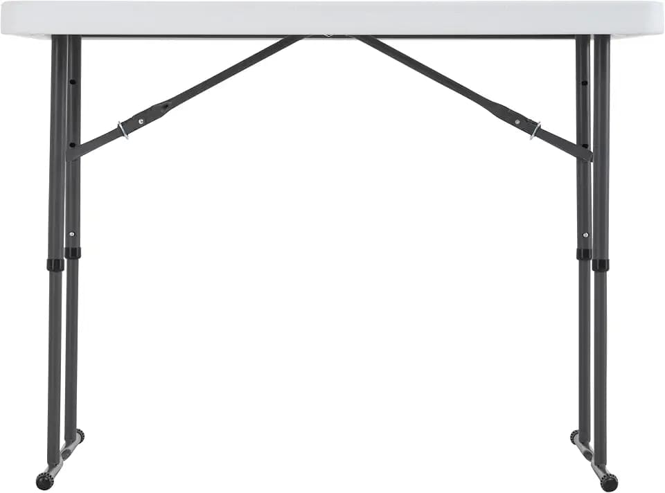 Lifetime Commercial Height Adjustable Folding Utility Table, 4-Foot
