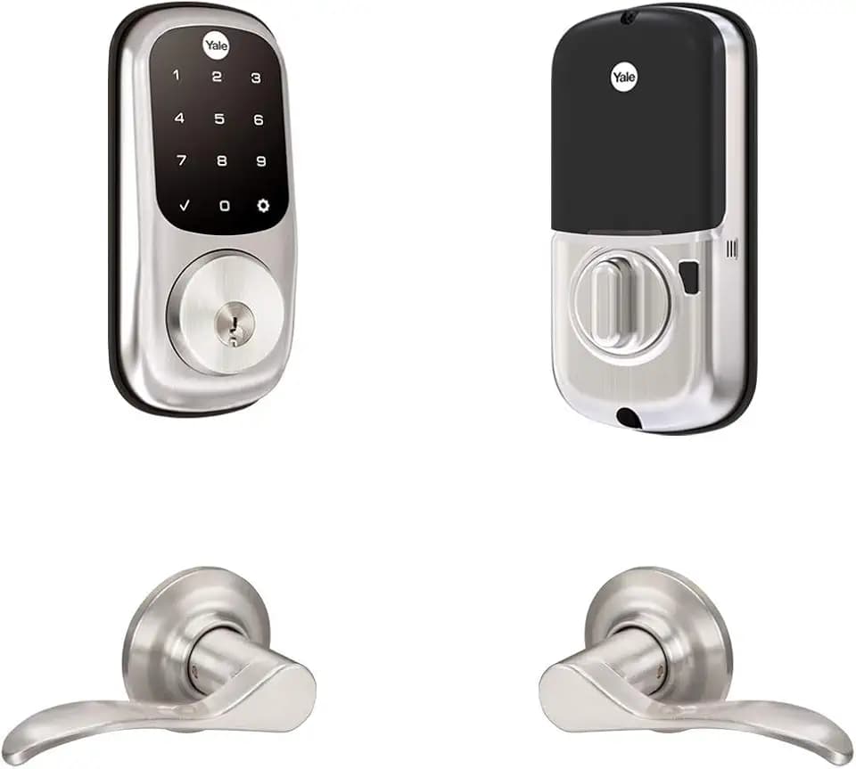 Yale Security B-YRD226-NR-NW-619 Yale Assure Lock Norwood Touchscreen Deadbolt with Matching Lever, Satin Nickel