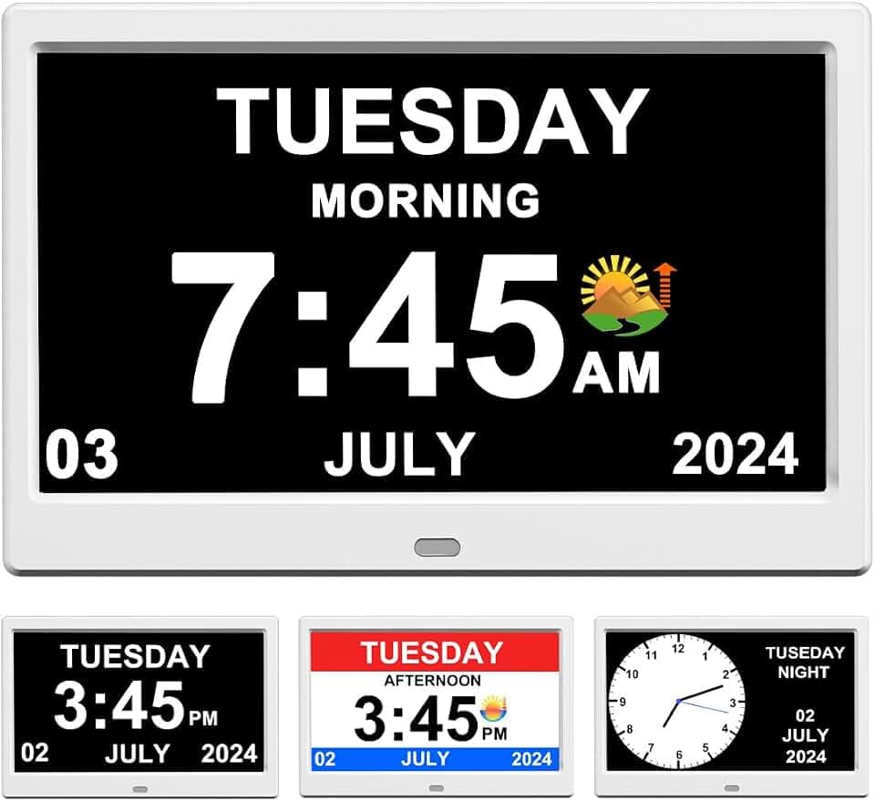 2026 Digital Clock Plug-in (No Battery), Power Outage Memory,DST Display Time, Date, Month, and Year Large-Font Clock for the Elderly