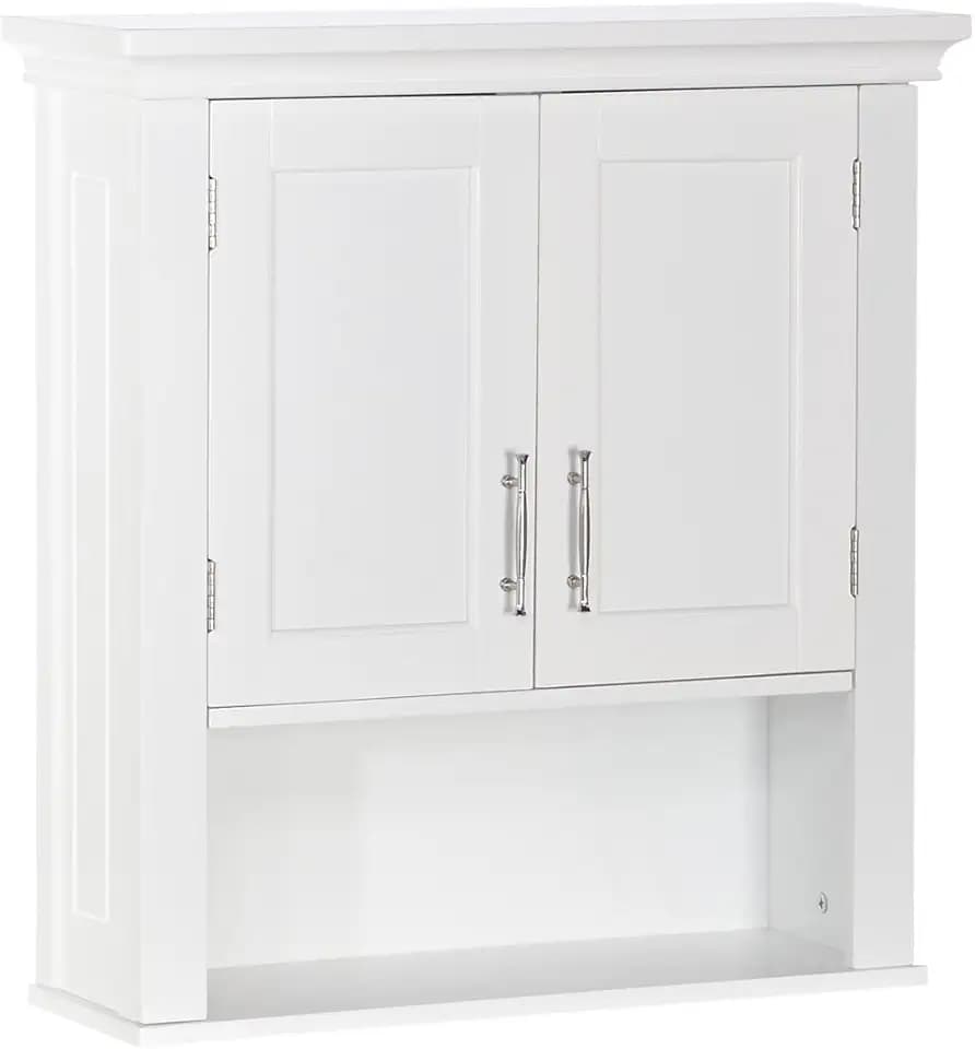 RiverRidge Somerset Two-Door Bathroom Wall Mount Medicine Cabinet, White