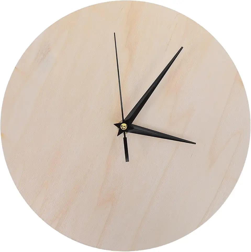 12-inch Unfinished Round Wood Clock Face - Sanded Smooth DIY Craft Blank for Painting, Home Decor & Analog Clock Making