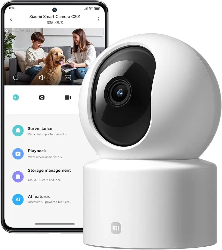 XIAOMI C201 Überwachungskamera Innen, 1080P HD Kamera Überwachung Innen