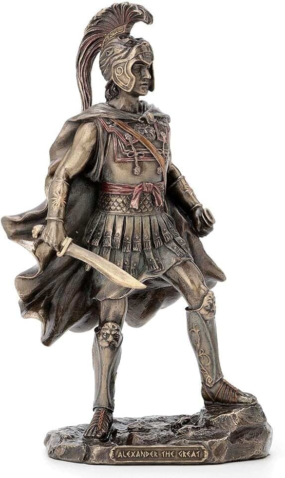 Veronese Design 9.75 Inch Alexander The Great Greek Roman Warrior Historical Antique Bronze Finish Statue Figurine Sculpture