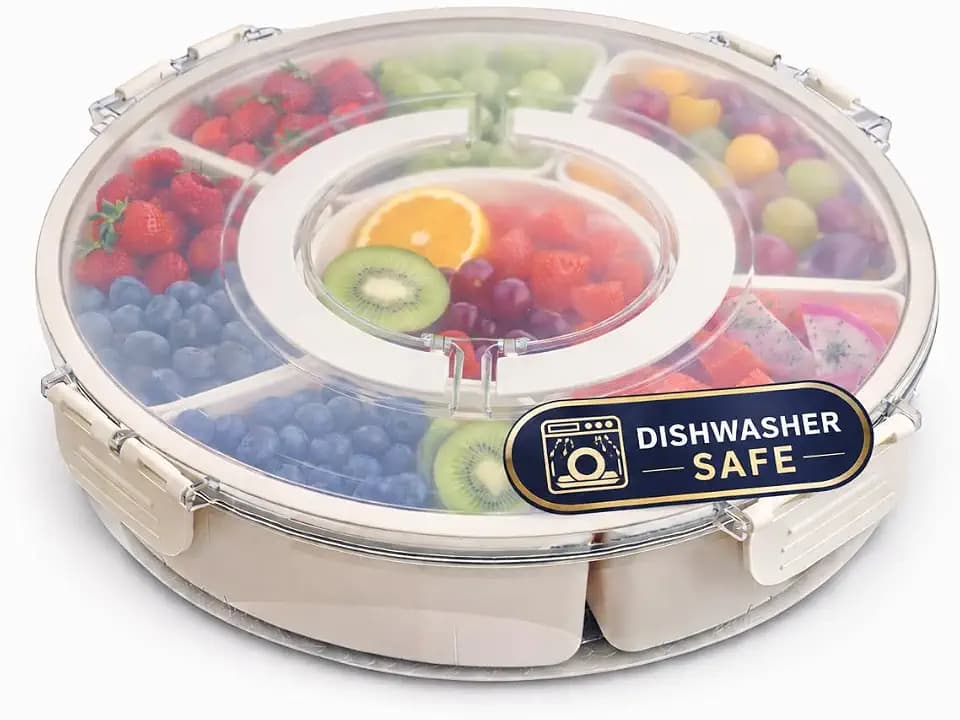 Divided Serving Tray with Lid