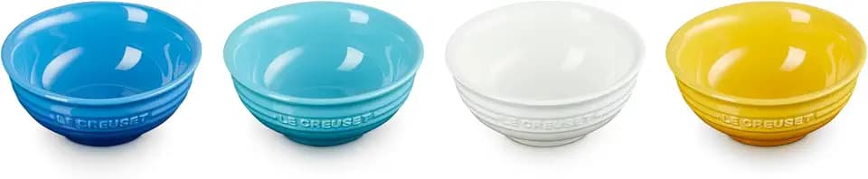 LE CREUSET Set of 4 Mini Bowls, Riviera Collection, 89244101219130