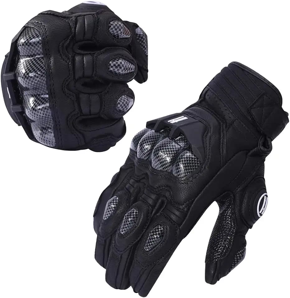 Harssidanzar Herren Leder Motorradhandschuhe KM046