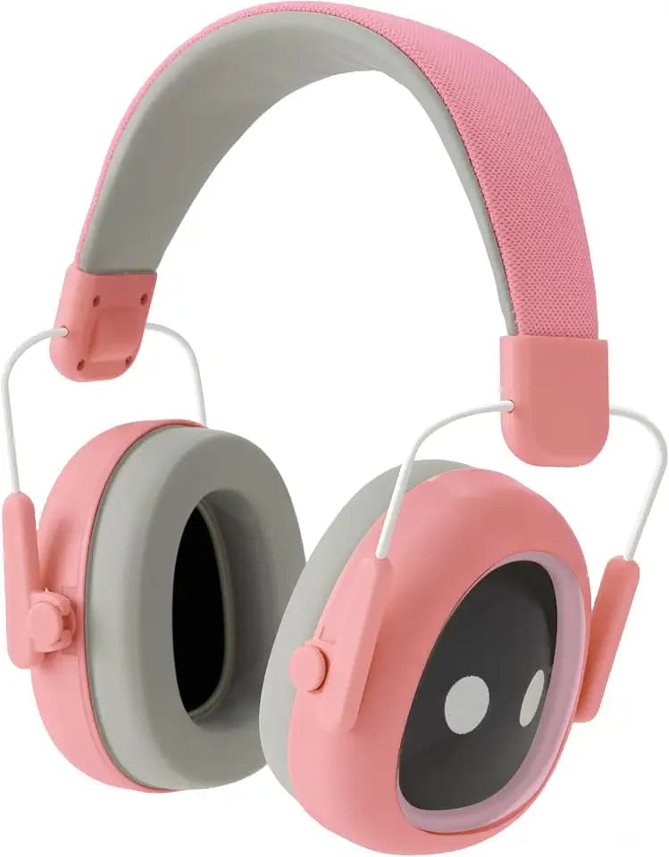 Kids Hearing Protection Earmuffs,Lightweight Adjustable for Kids 3-16 years,Noise Cancelling Headphones,25dB Sound Reduction Ideal for Concert,Firework,Airplane,Sound Proof(Pink)